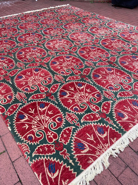 Tibetan Ottoman Brocade 8'2 x 9'11