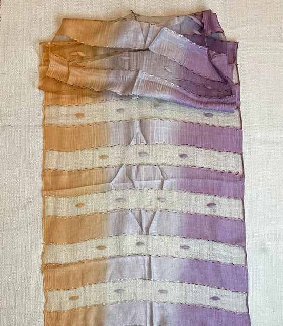 Multicolor Mesh Silk Scarf