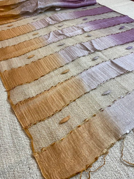 Multicolor Mesh Silk Scarf