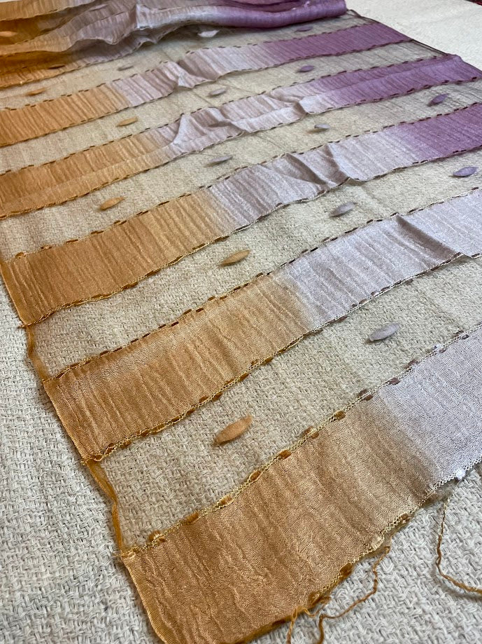 Multicolor Mesh Silk Scarf