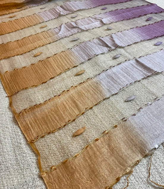 Multicolor Mesh Silk Scarf