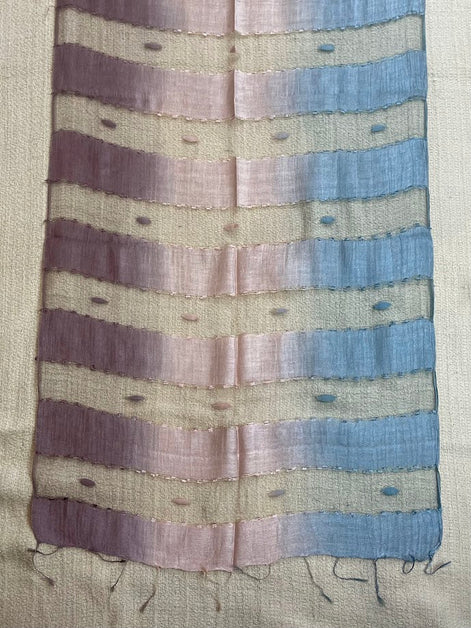 Multicolor Mesh Silk Scarf