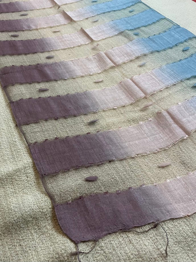 Multicolor Mesh Silk Scarf