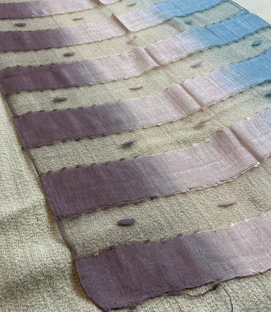 Multicolor Mesh Silk Scarf