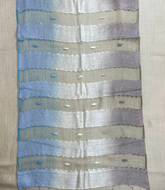 Multicolor Mesh Silk Scarf