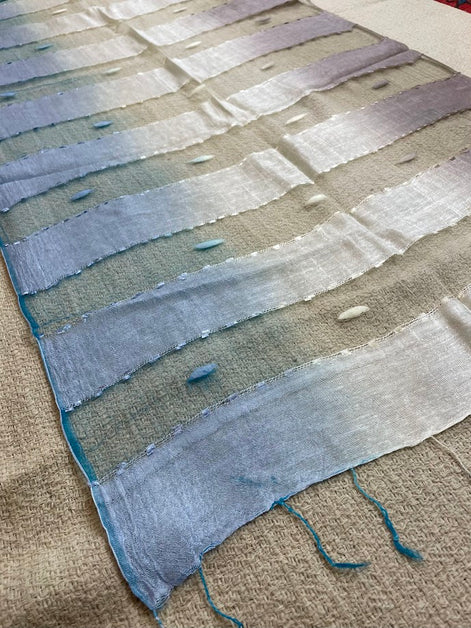 Multicolor Mesh Silk Scarf