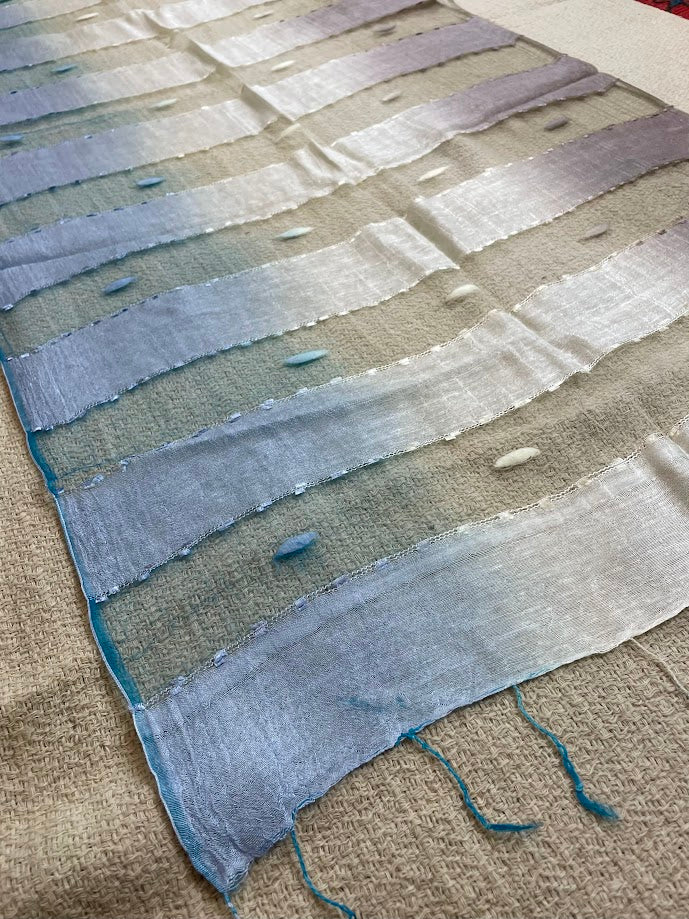 Multicolor Mesh Silk Scarf