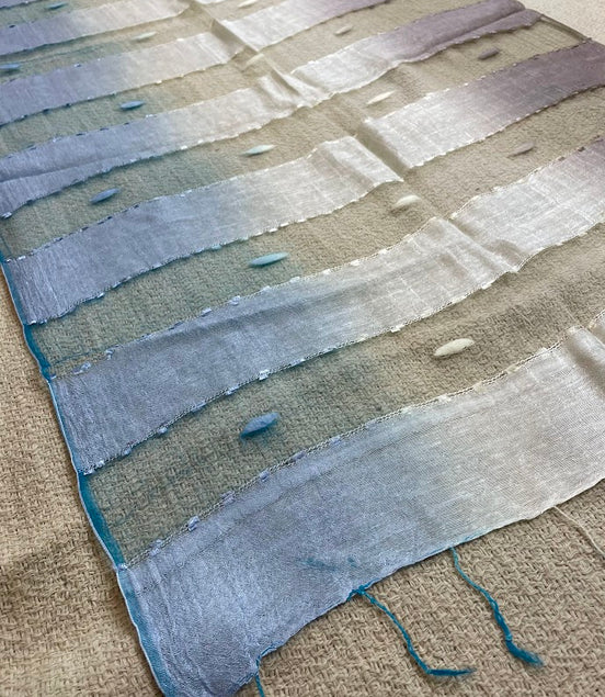 Multicolor Mesh Silk Scarf