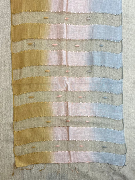 Multicolor Mesh Silk Scarf