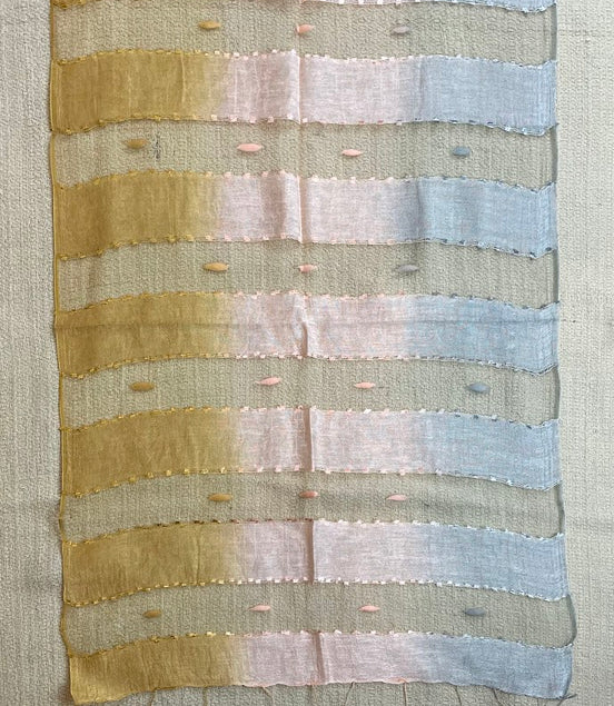 Multicolor Mesh Silk Scarf