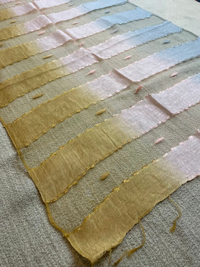 Multicolor Mesh Silk Scarf