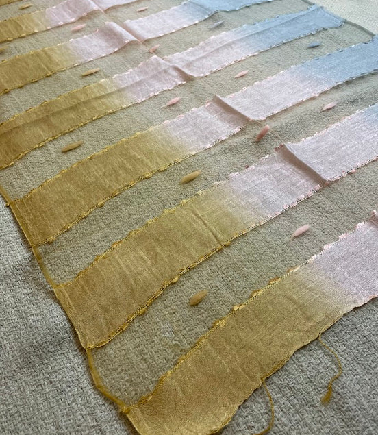 Multicolor Mesh Silk Scarf