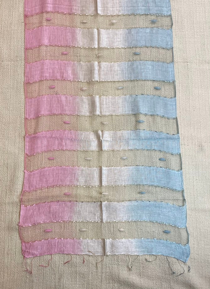 Multicolor Mesh Silk Scarf
