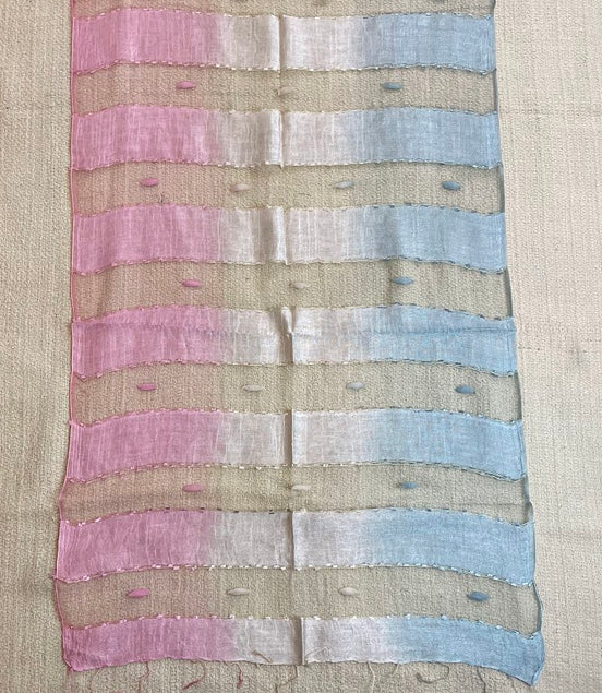 Multicolor Mesh Silk Scarf