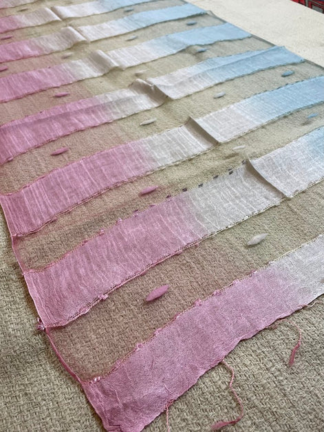 Multicolor Mesh Silk Scarf