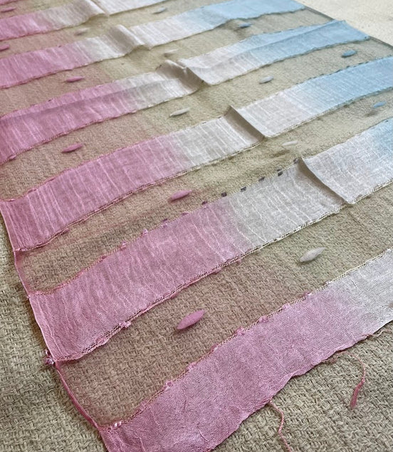 Multicolor Mesh Silk Scarf