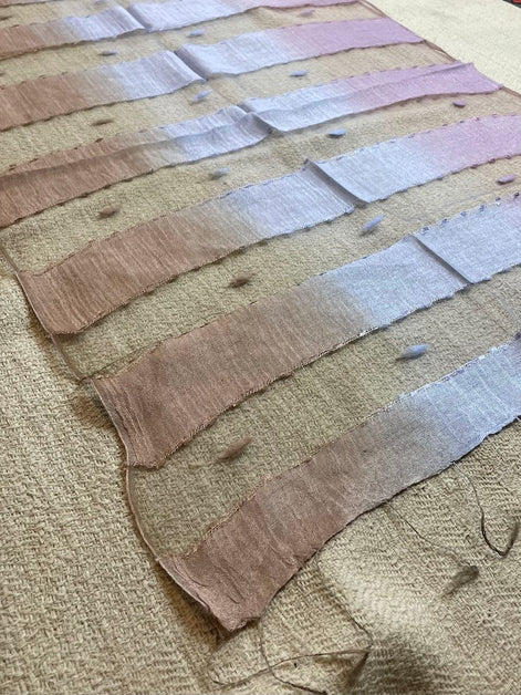 Multicolor Mesh Silk Scarf