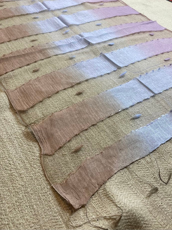 Multicolor Mesh Silk Scarf