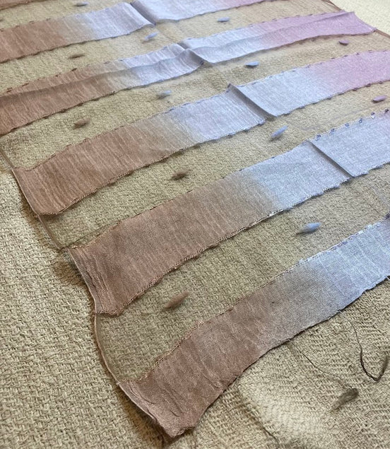 Multicolor Mesh Silk Scarf