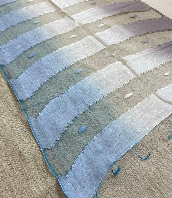 Multicolor Mesh Silk Scarf