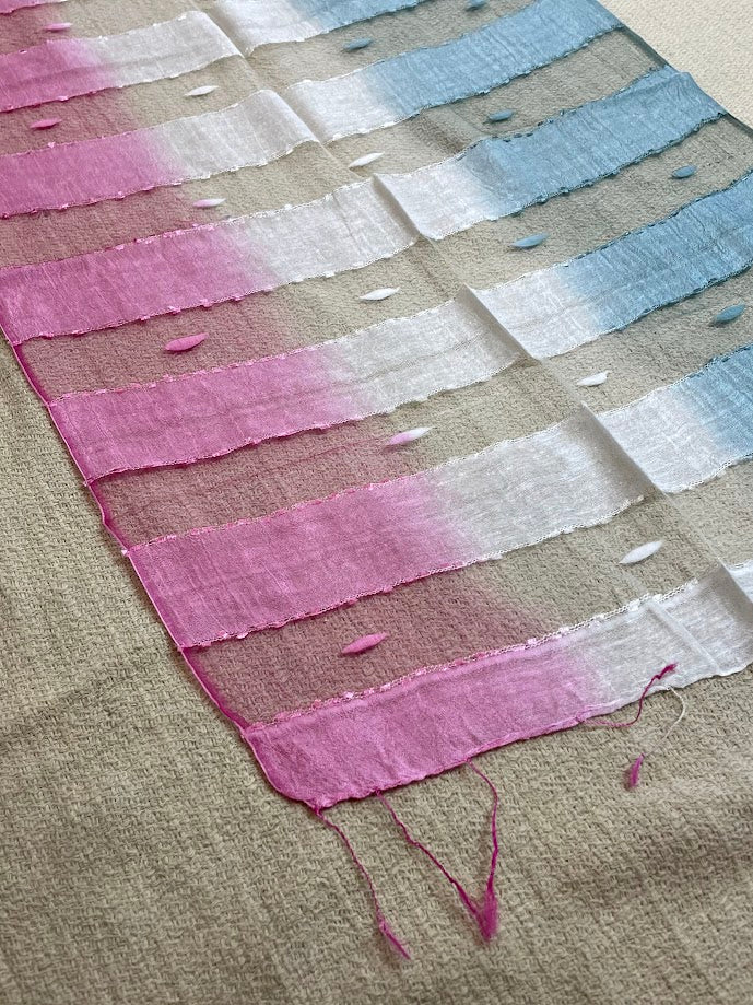 Multicolor Mesh Silk Scarf