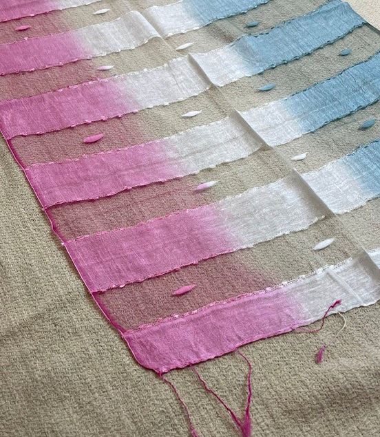 Multicolor Mesh Silk Scarf