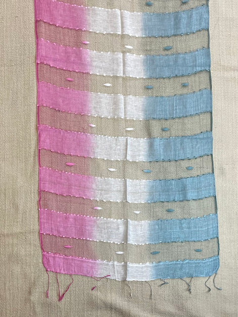 Multicolor Mesh Silk Scarf