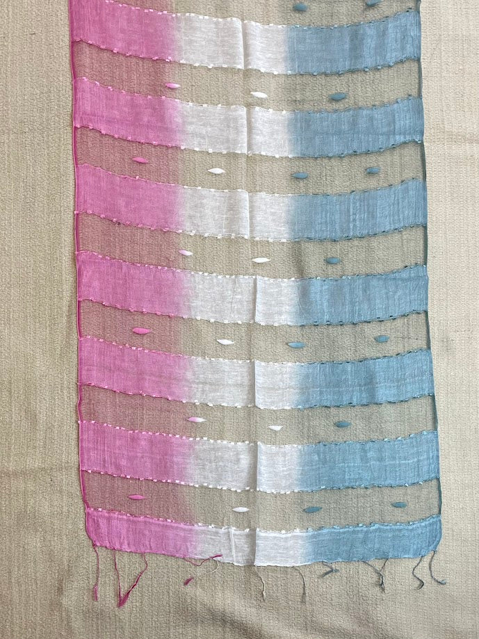 Multicolor Mesh Silk Scarf