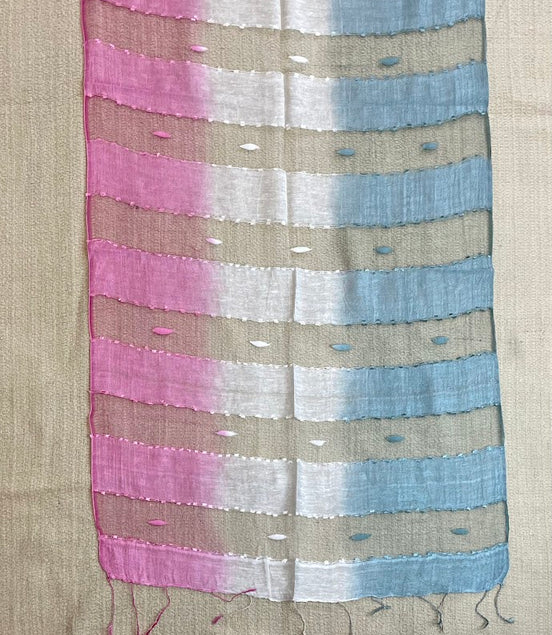 Multicolor Mesh Silk Scarf
