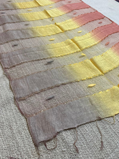 Multicolor Mesh Silk Scarf