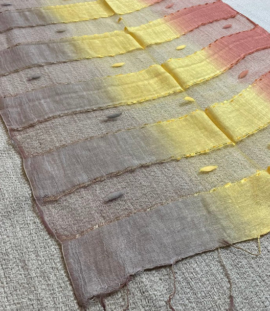 Multicolor Mesh Silk Scarf
