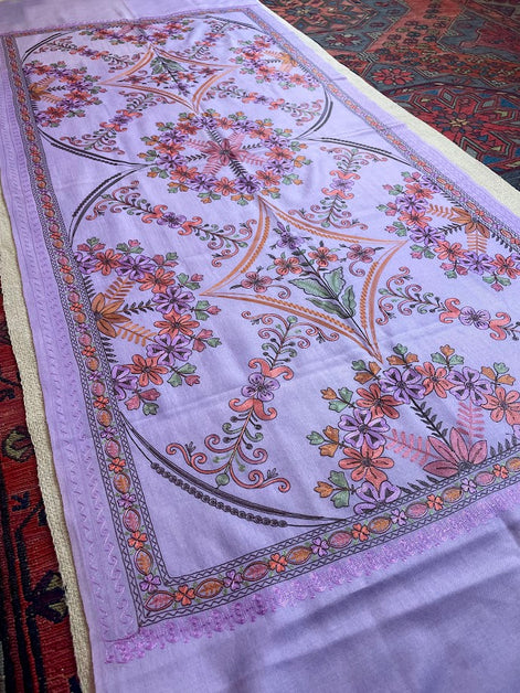 Kashmiri Silk/Cashmere Embroidered Scarf