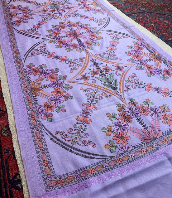 Kashmiri Silk/Cashmere Embroidered Scarf