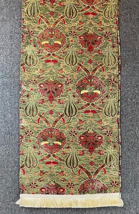 Long Green Cotton Table Runner
