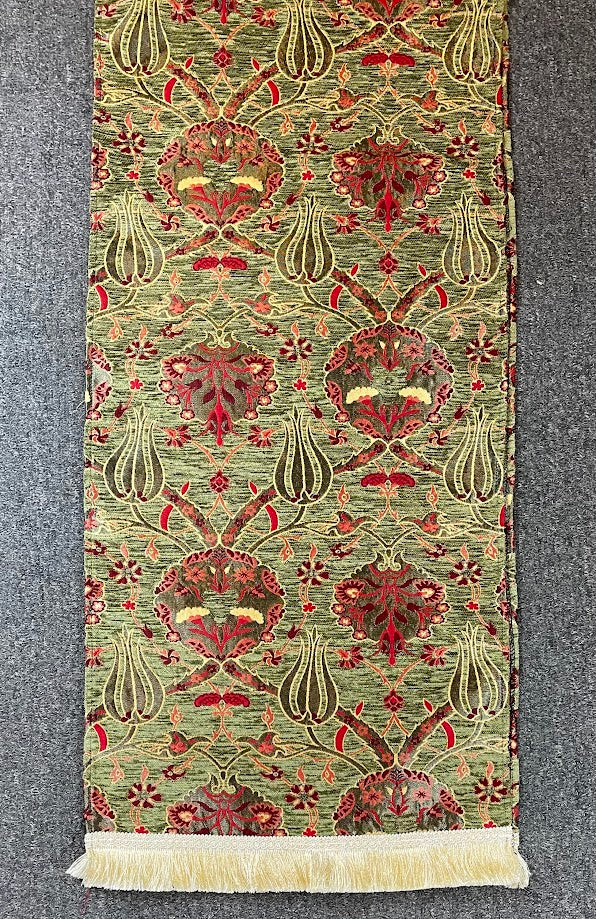 Long Green Cotton Table Runner