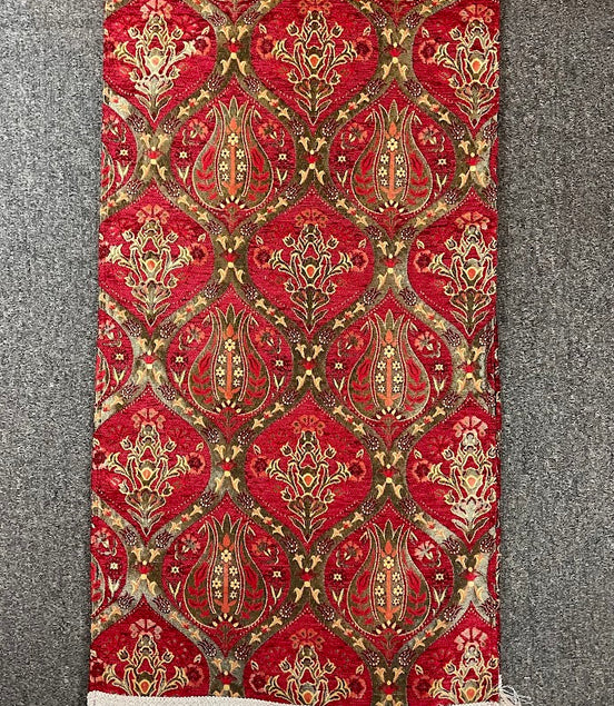 Long Red Cotton Table Runner