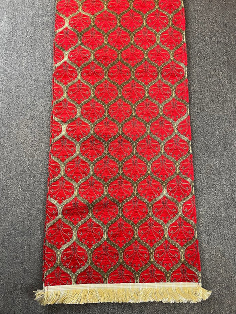 Long Red Cotton Table Runner