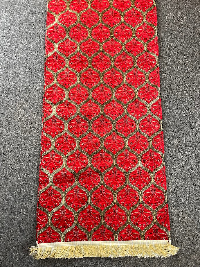Long Red Cotton Table Runner