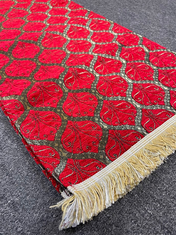 Long Red Cotton Table Runner