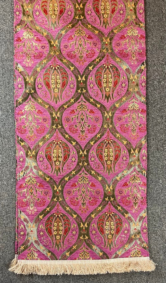 Long Purple Cotton Table Runner