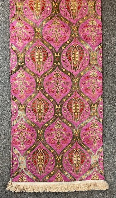 Long Purple Cotton Table Runner