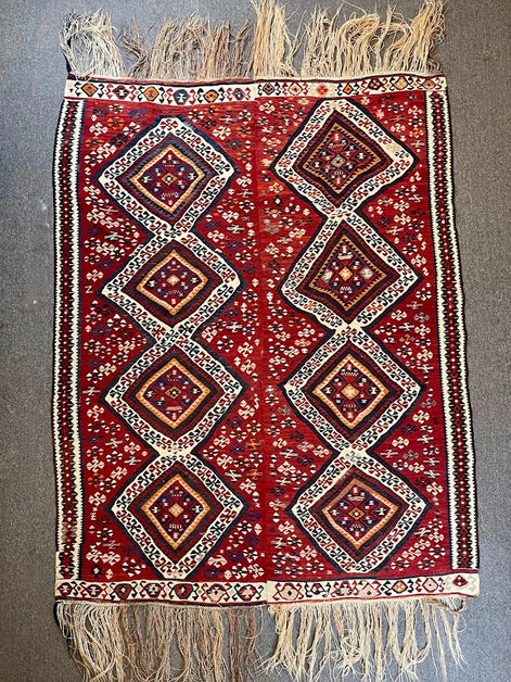 Antique Turkish Van Kilim 5'0 x 6'9