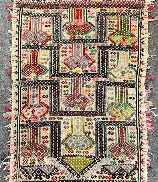Turkish Cicim Seccade Prayer Rug 2'5 x 4'9