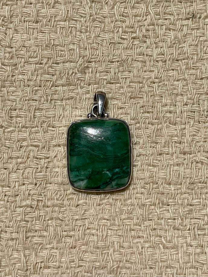 Malachite Silver Pendant
