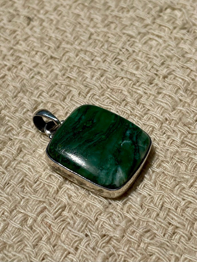Malachite Silver Pendant