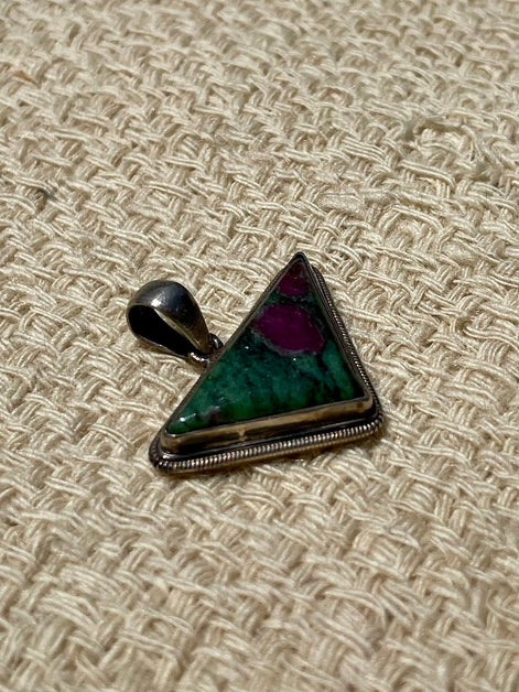 Ruby Zioste Silver Pendant
