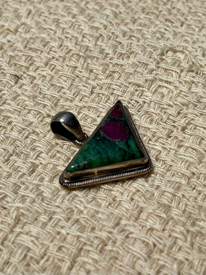 Ruby Zioste Silver Pendant