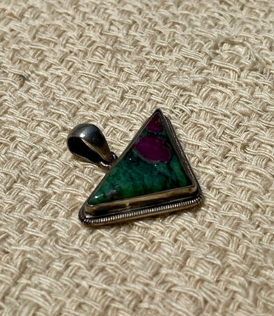 Ruby Zioste Silver Pendant