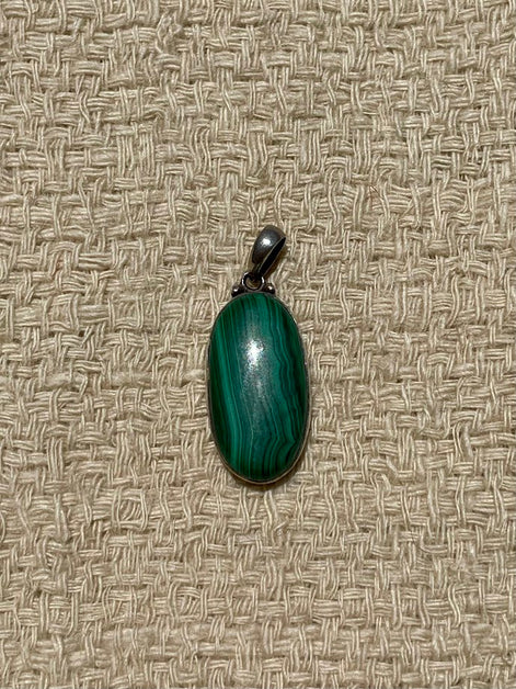 Malachite Silver Pendant