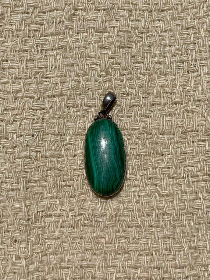 Malachite Silver Pendant